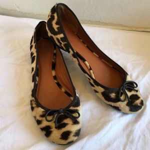 - Celine Paris leopard fur ballet flats 8.5 9